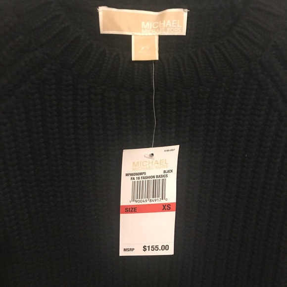 Michael KORS Chunky Ribbed Knit Sweater Black XS - Picture 2 of 8